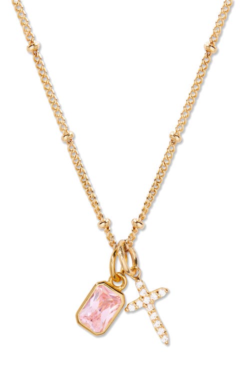 Josephine Cross & Birthday Pendant Necklace