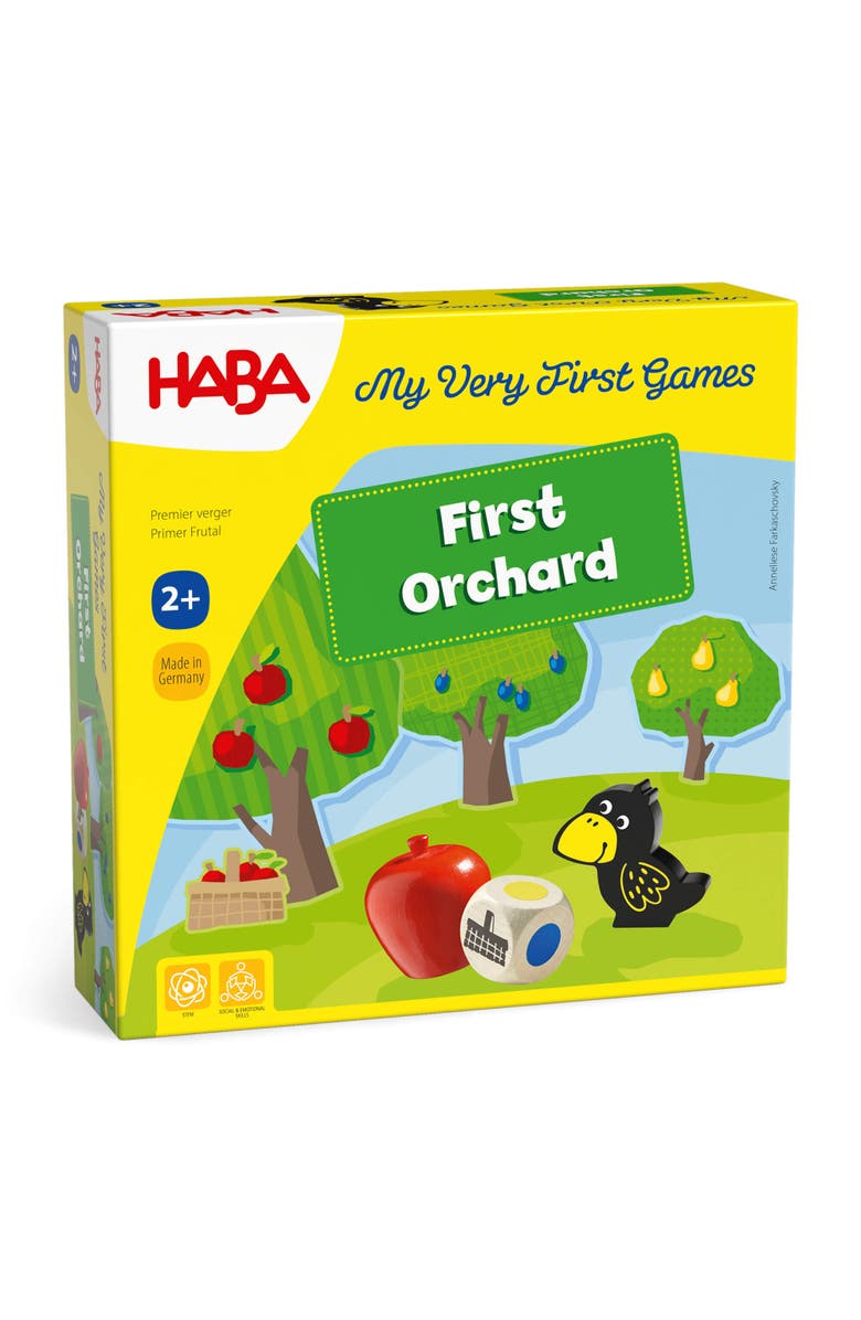 HABA My Very First Games - First Orchard Toddler Game - Cooperative Toddler Board Games for 2 Year Olds - Made in Germany, Main, color, Yellow Multi
