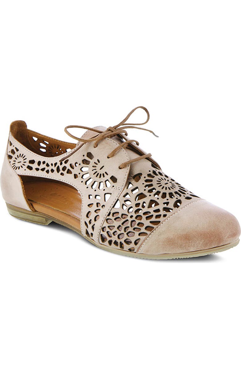 Spring Step Theone Cutout Derby Flat, Main, color,