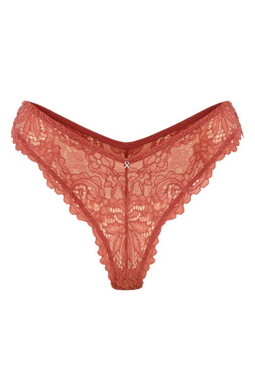 Savage X Fenty Romantic Corded Lace Brazilian Panties In Red