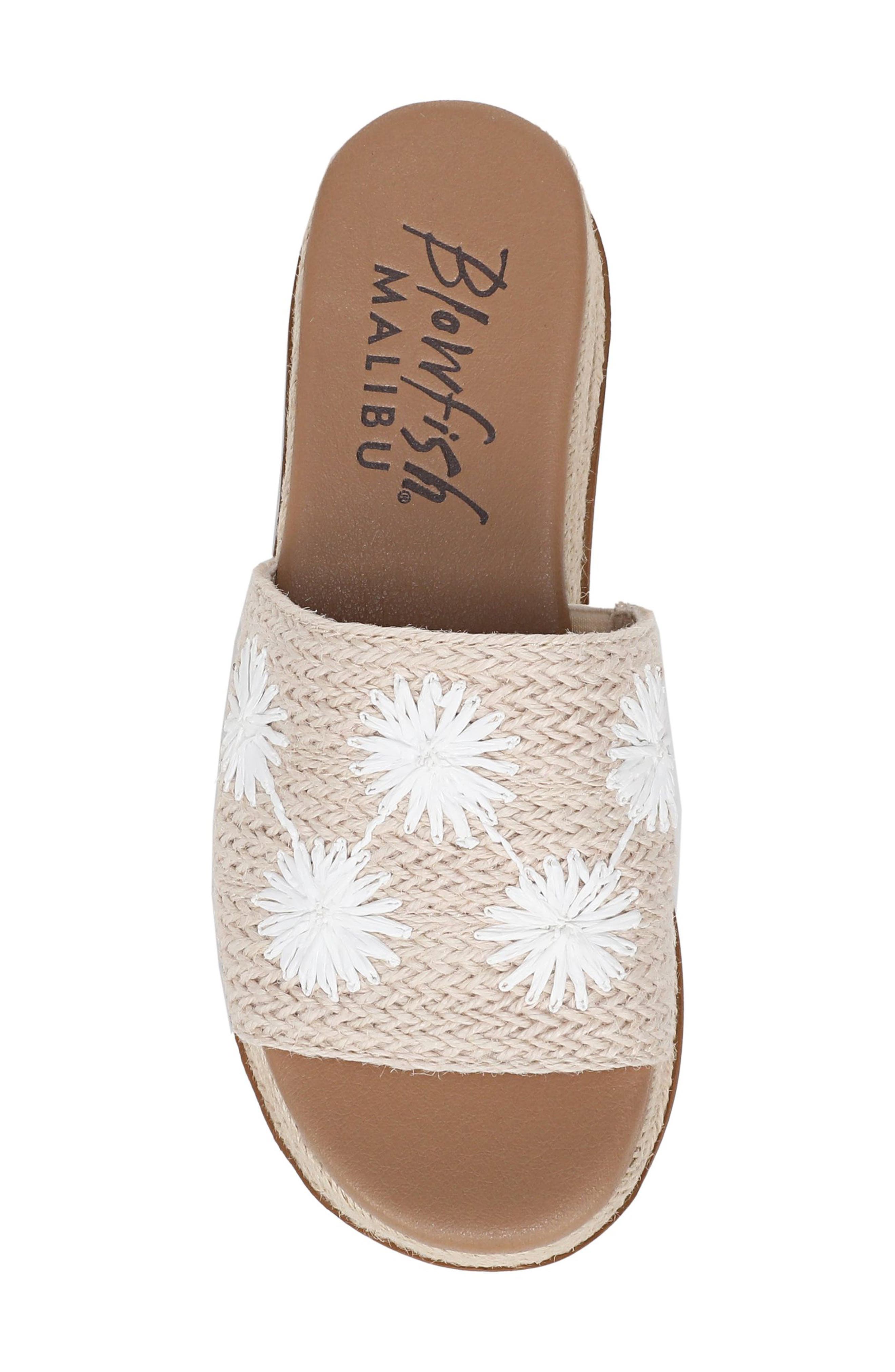 Marshlo Sun Platform Slide Sandal, Alternate, color, LIGHT BEIGE FLORAL JUTE