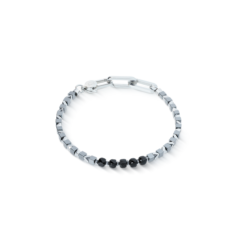 Bracelet Pulse Line Spinel Black-Silver