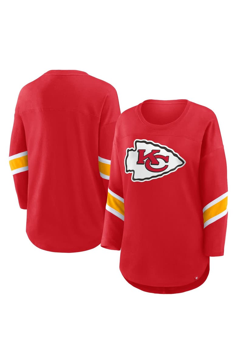 FANATICS Women's Fanatics Red Kansas City Chiefs Redzone 3/4-Sleeve T-Shirt, Main, color, Red