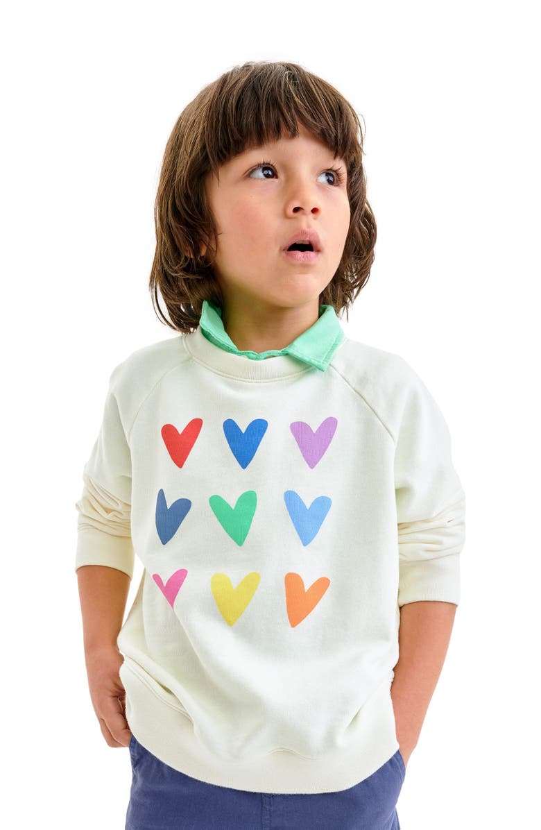 Primary Kids Rainbow Heart Sweatshirt, Alternate, color,
