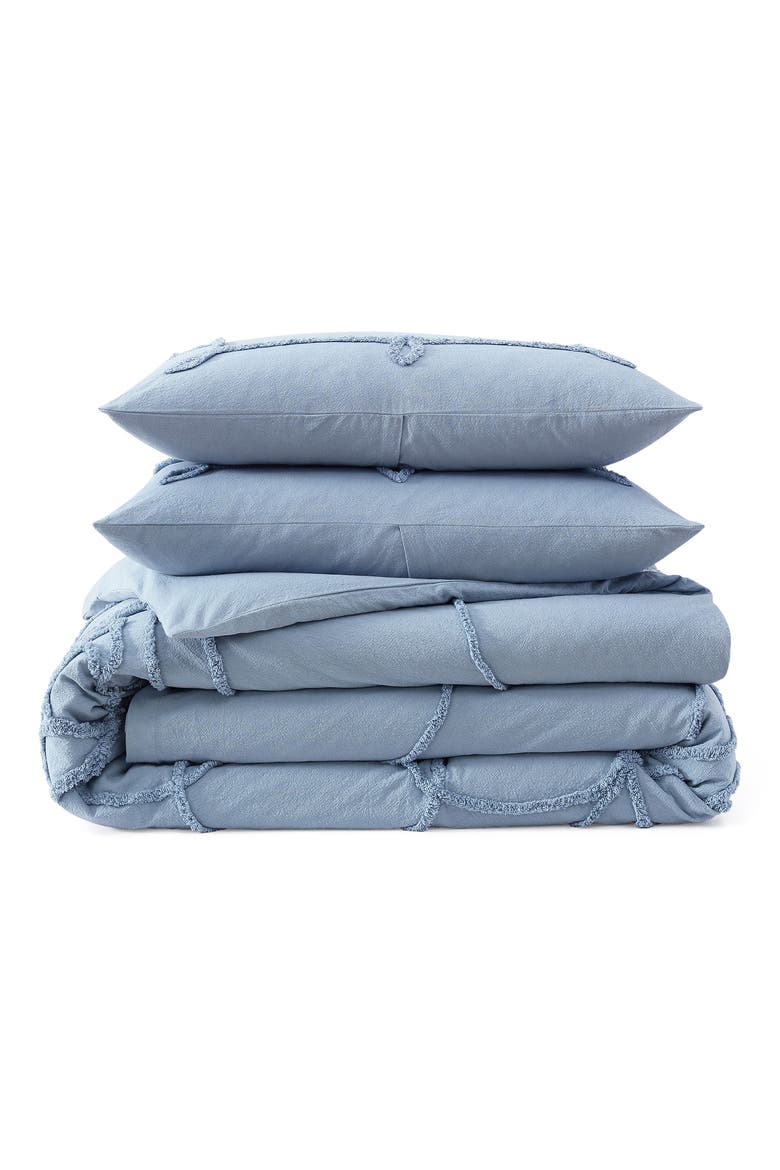 Retro Scroll Comforter & Shams Set, Main, color, BLUE