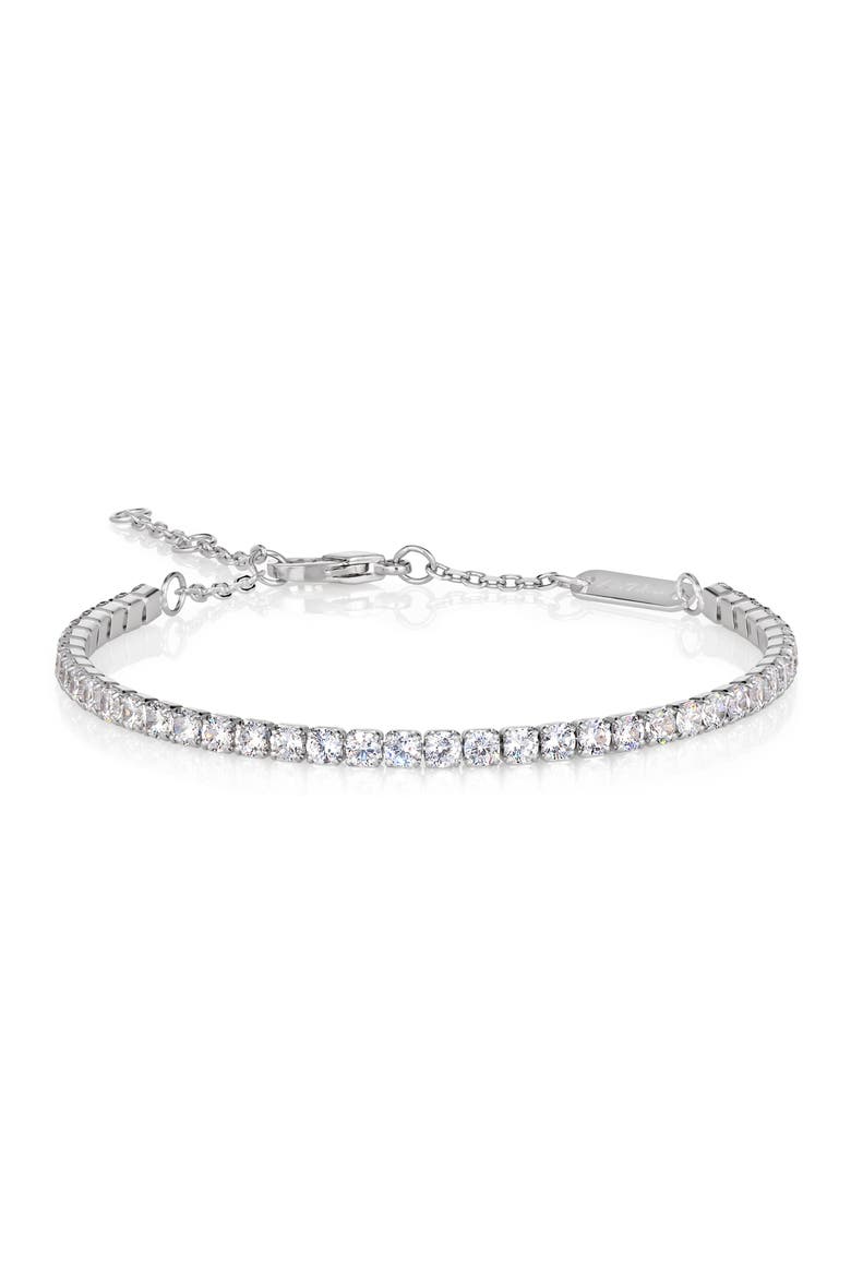 Petite Glamour 2 Carat Tennis Bracelet, Main, color, Platinum