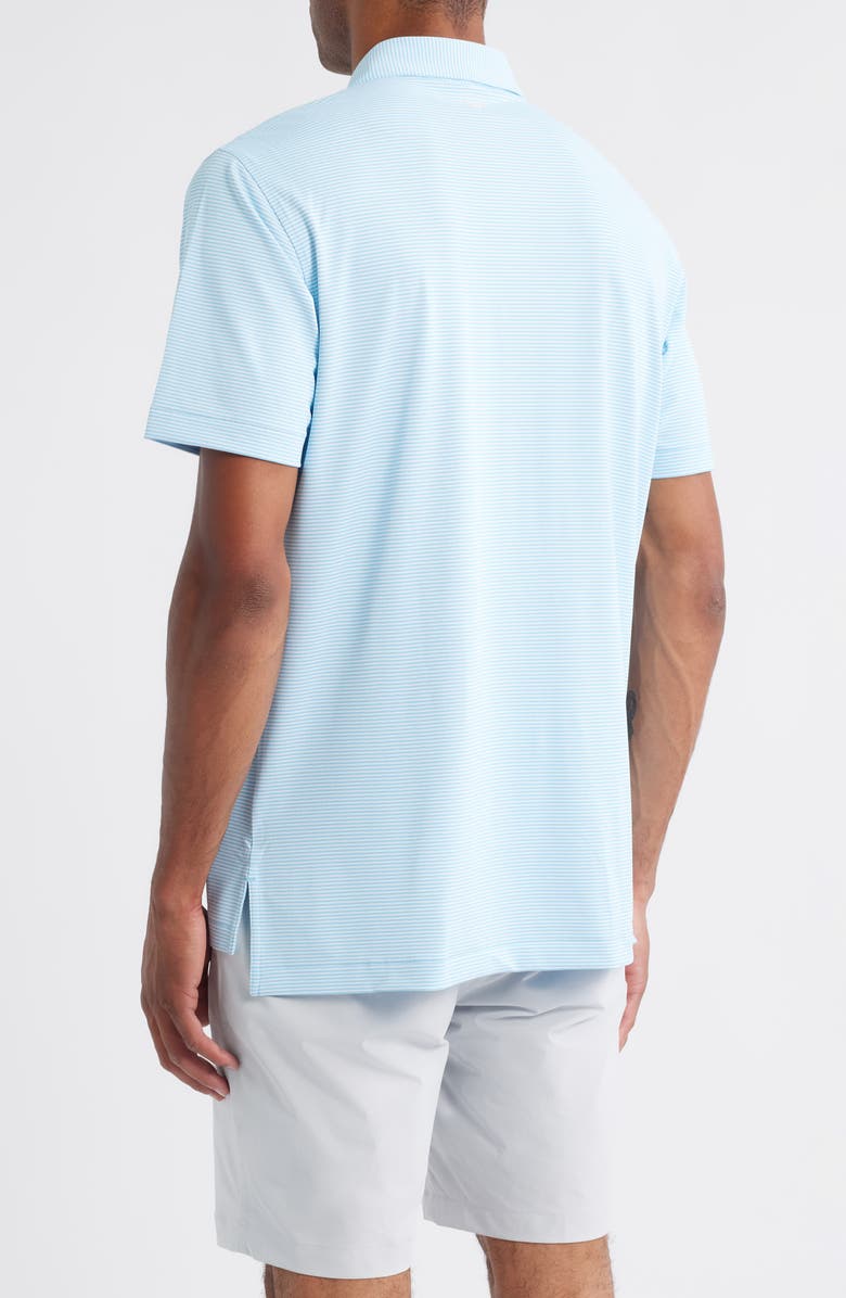 Peter Millar Candor Stripe Mesh Performance Polo, Alternate, color, Seaport Blue