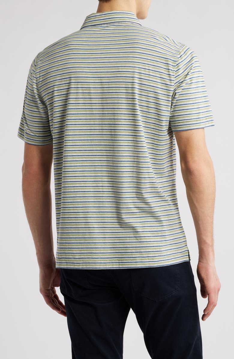 Scott Barber Stripe Cotton Blend Polo, Alternate, color, 