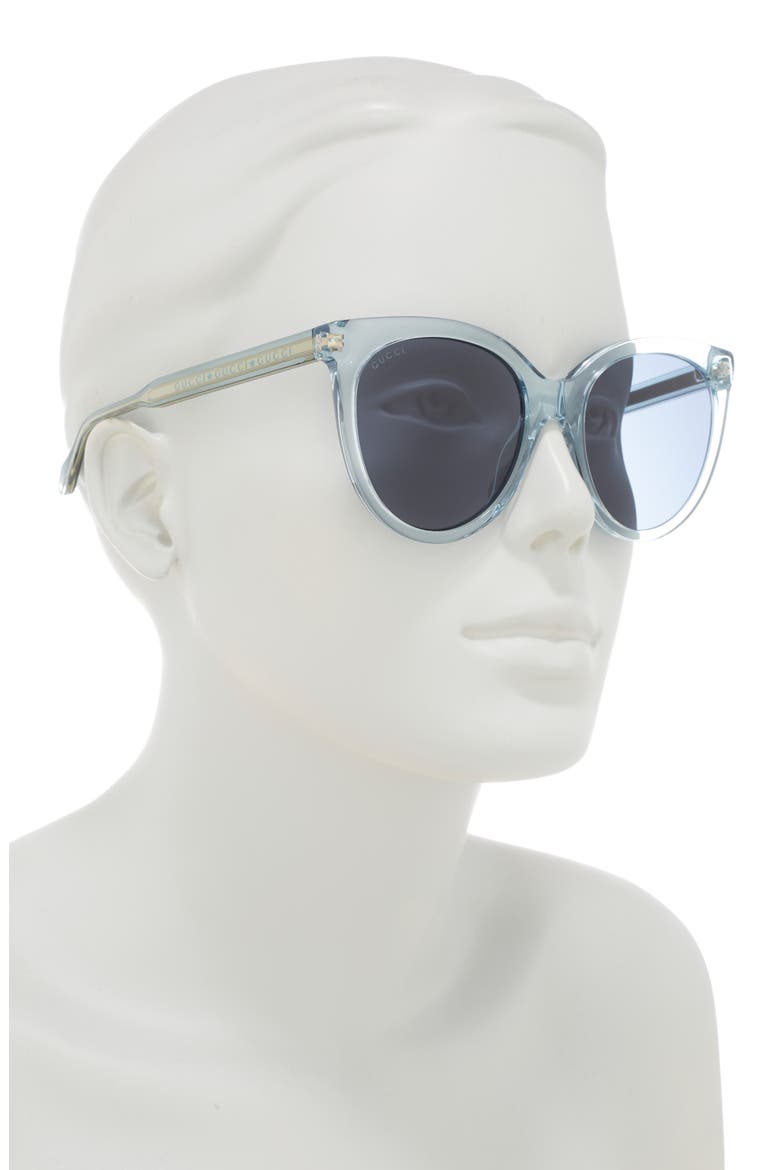 54mm Cat Eye Sunglasses, Alternate, color, LIGHT BLUE