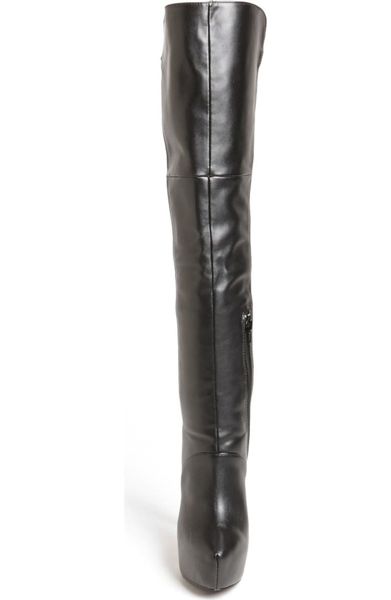 Steve Madden 'Highting' Over the Knee Pointy Toe Stretch Boot, Alternate, color,