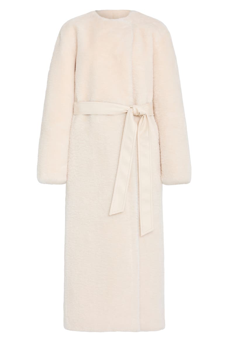 Galia Faux Fur Coat, Alternate, color, IVORY