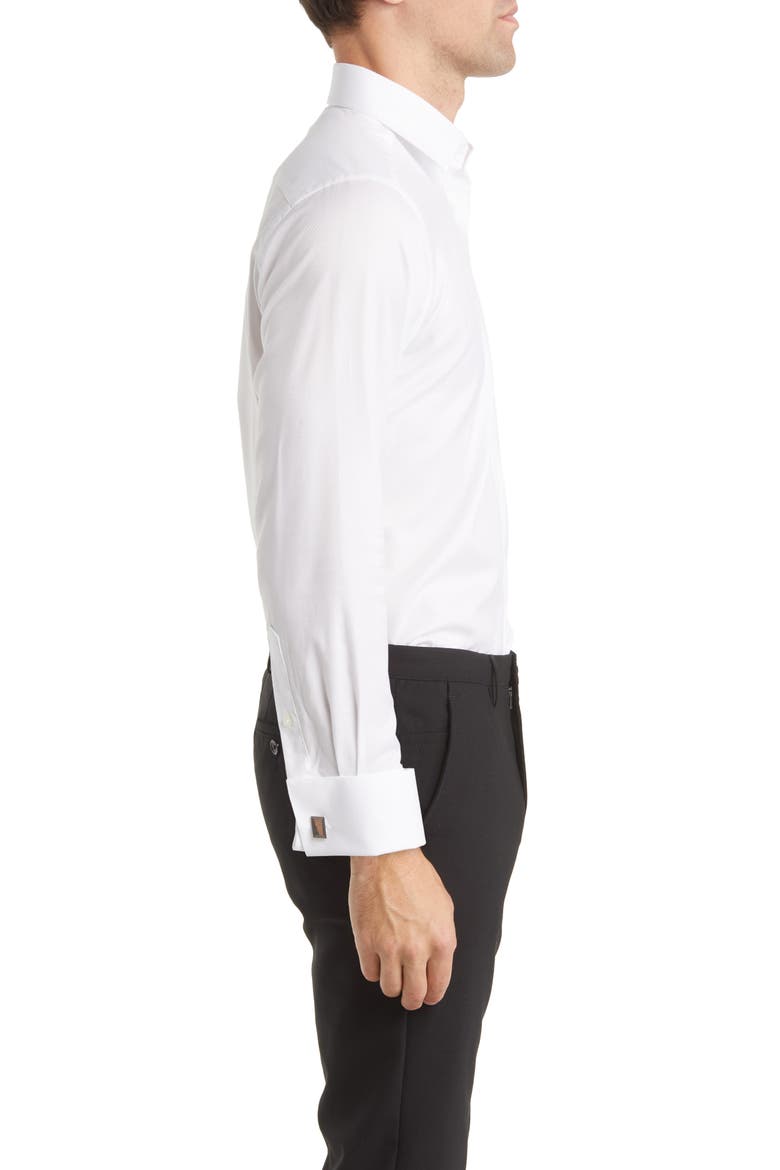 Slim Fit Tuxedo Shirt, Alternate, color, WHITE