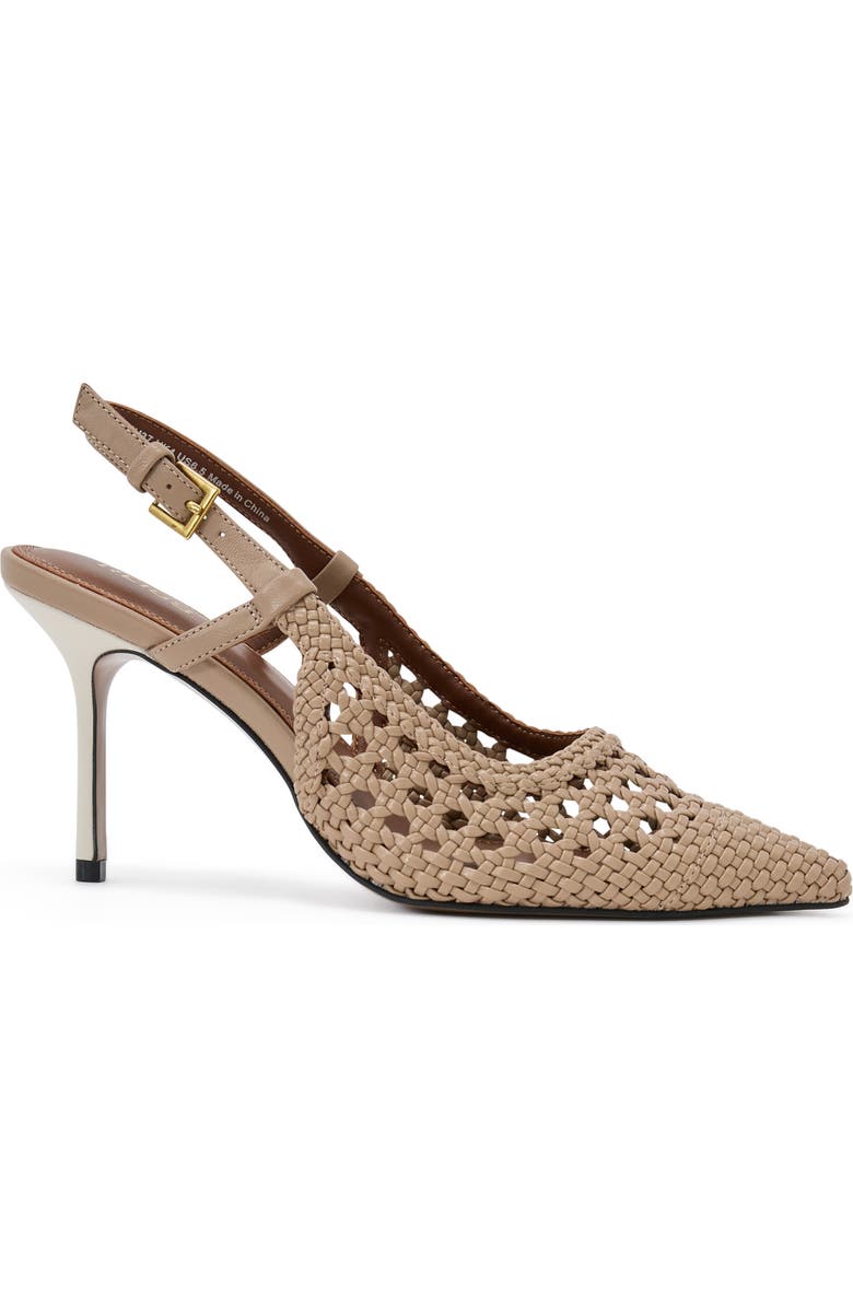 Reiss Lena Slingback Pointed Cap Toe Pump, Alternate, color, Taupe