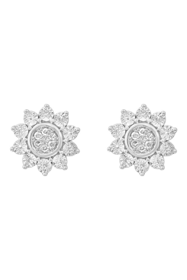 Diamond Earrings, Alternate, color, SILVER