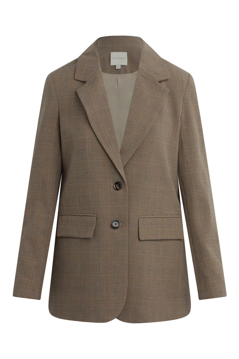 The Favorite Oversized Plaid Blazer, Alternate, color, JAVA PLAID