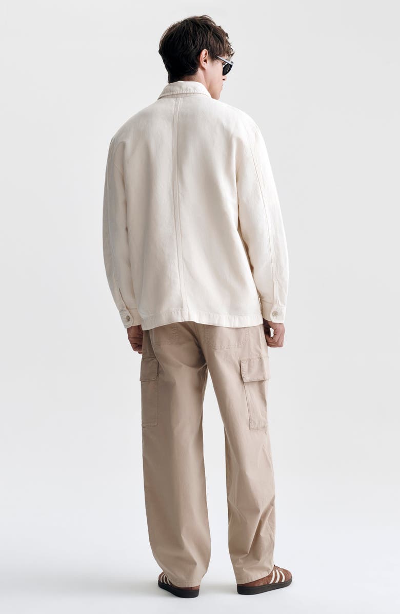 Brooklyn Industries Garment Dyed Cotton & Linen Zip Overshirt, Alternate, color, 