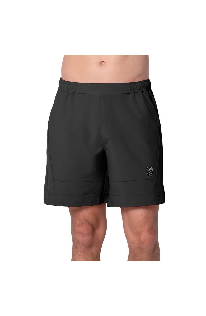 K-Swiss KSwiss RipStop 7 inch Mens Tennis Shorts, Main, color, Black