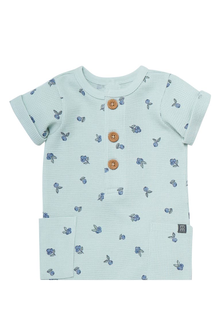 Short Sleeve Long Romper, Alternate, color, Sky Blueberry