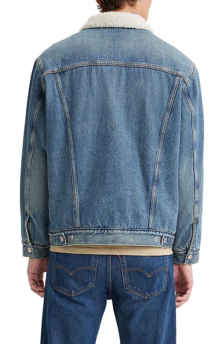 Levi's<sup>®</sup> Relaxed Fit Faux Shearling Trucker Jacket, Alternate, color, 