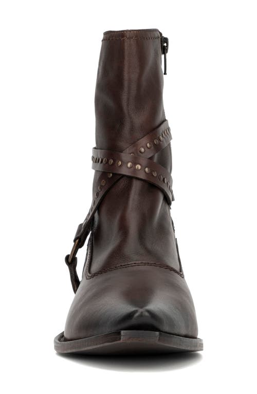 Vintage Foundry Alissa Harness Leather Boot In Brown
