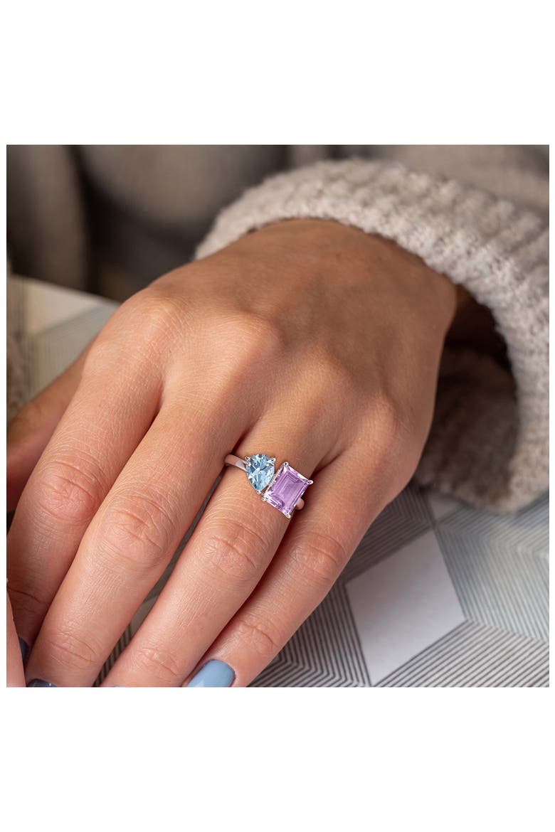 Sterling Silver Sky Blue Topaz & Amethyst Ring, Alternate, color, MULTICOLOR