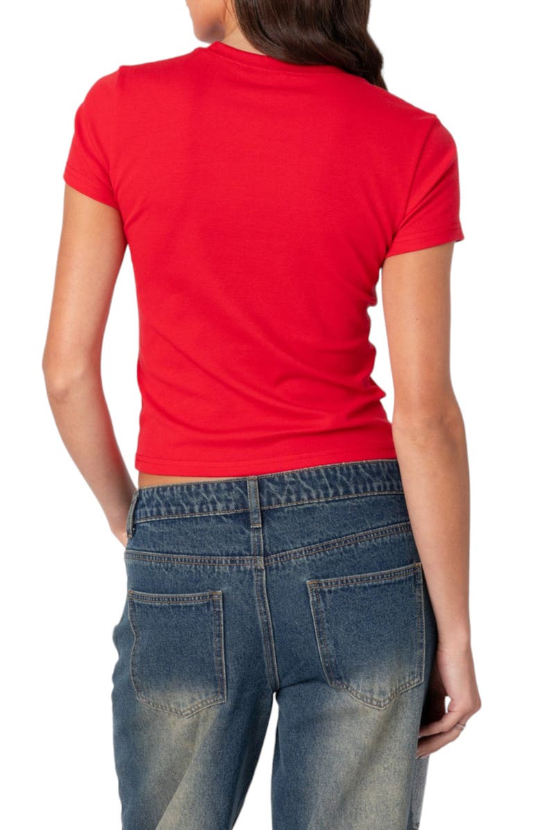 EDIKTED Nashville Cotton Graphic T-Shirt, Alternate, color, Red