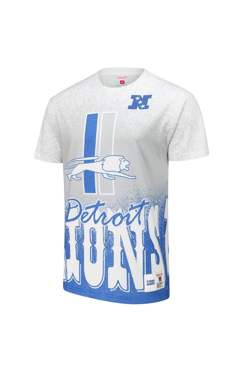 Mitchell & Ness Men's Mitchell & Ness White Detroit Lions Team Burst Vintage Logo T-Shirt, Alternate, color, White