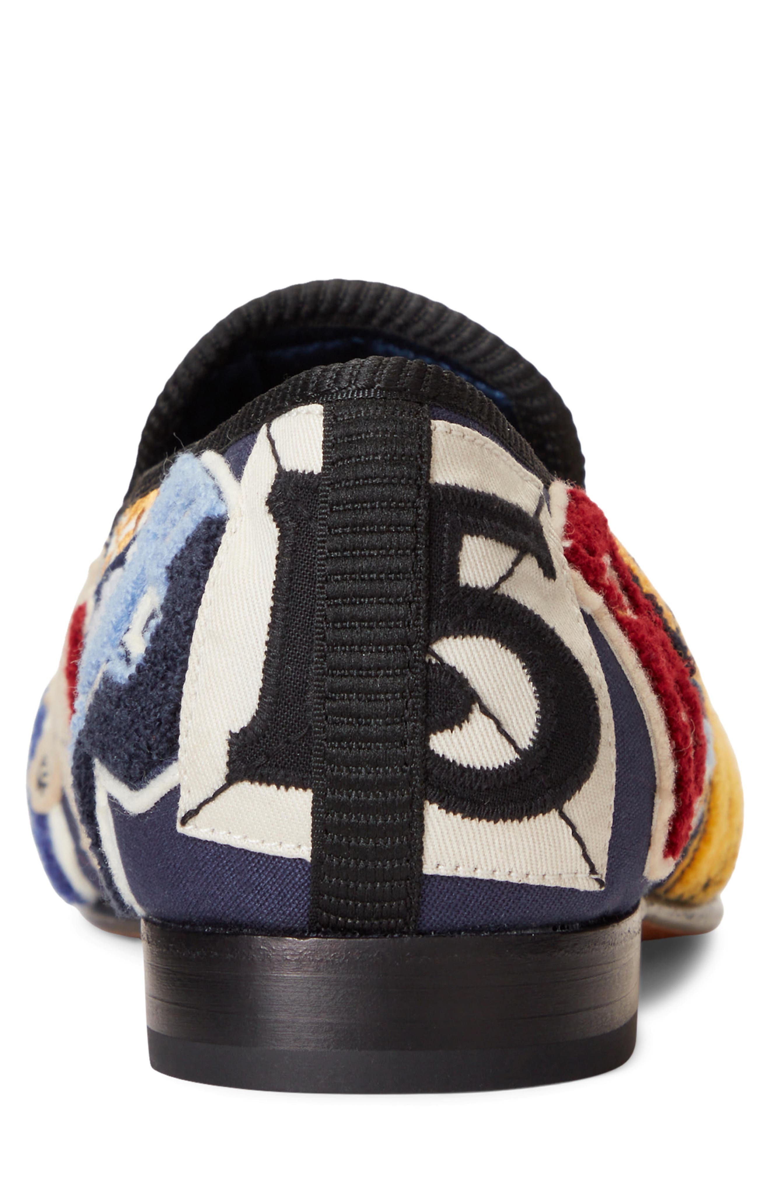 Ralph Lauren Paxton Smoking Slipper, Alternate, color, Navy Multi