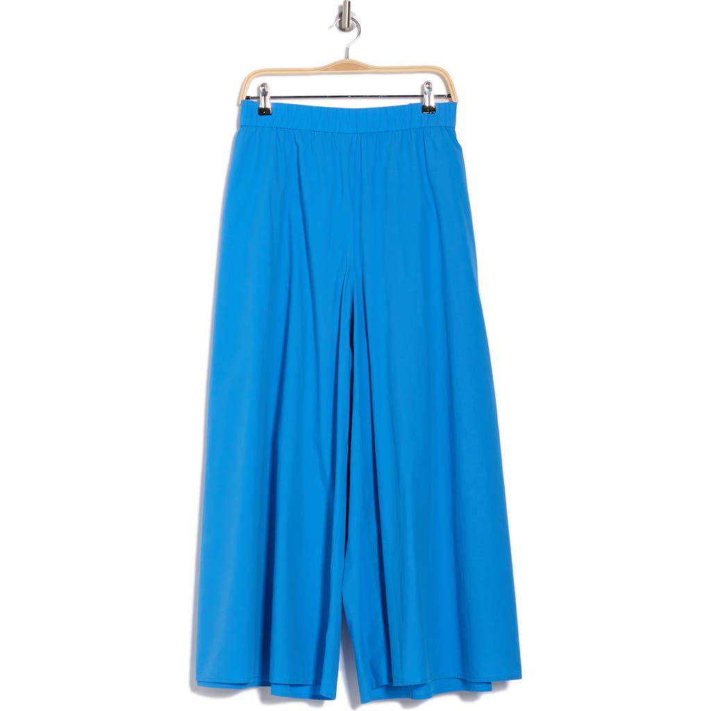 Eileen Fisher Cropped Wide Leg Organic Cotton Pants In Calypso
