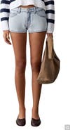 MANGO TEEN Micro Fit Low Rise Denim Shorts