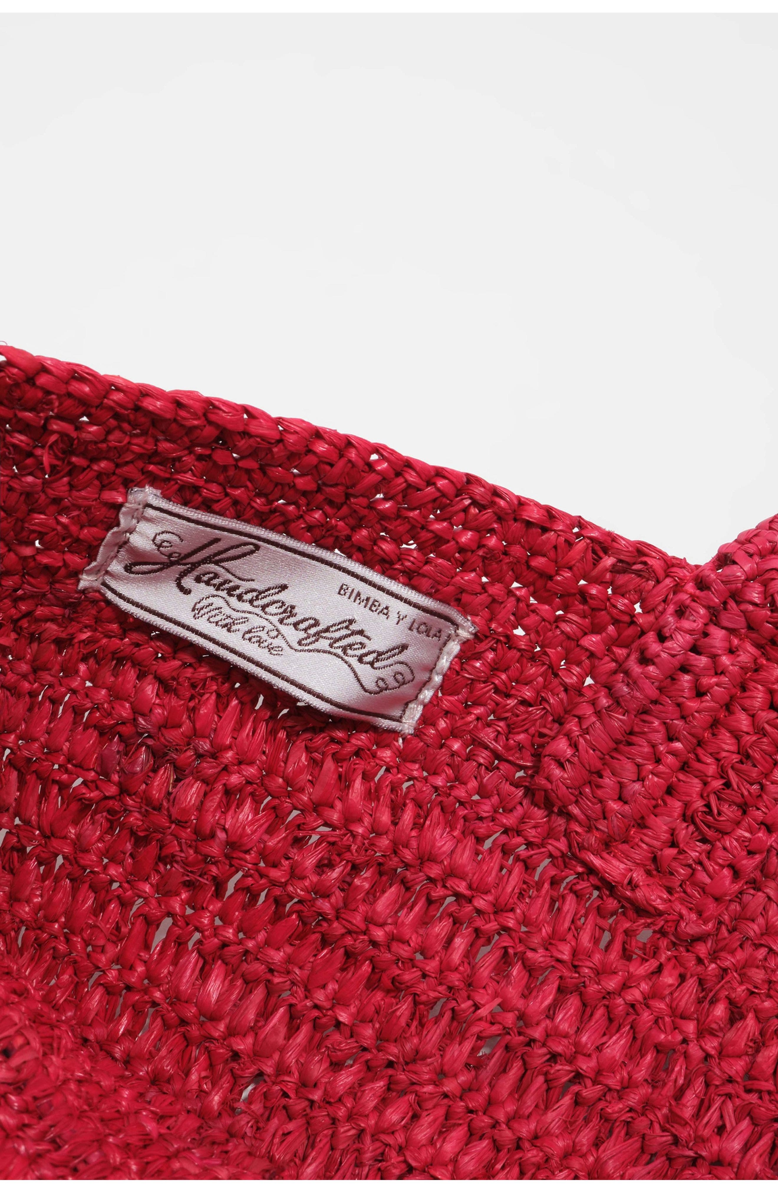 Bimba y Lola Woven Shoulder Bag, Alternate, color, Red