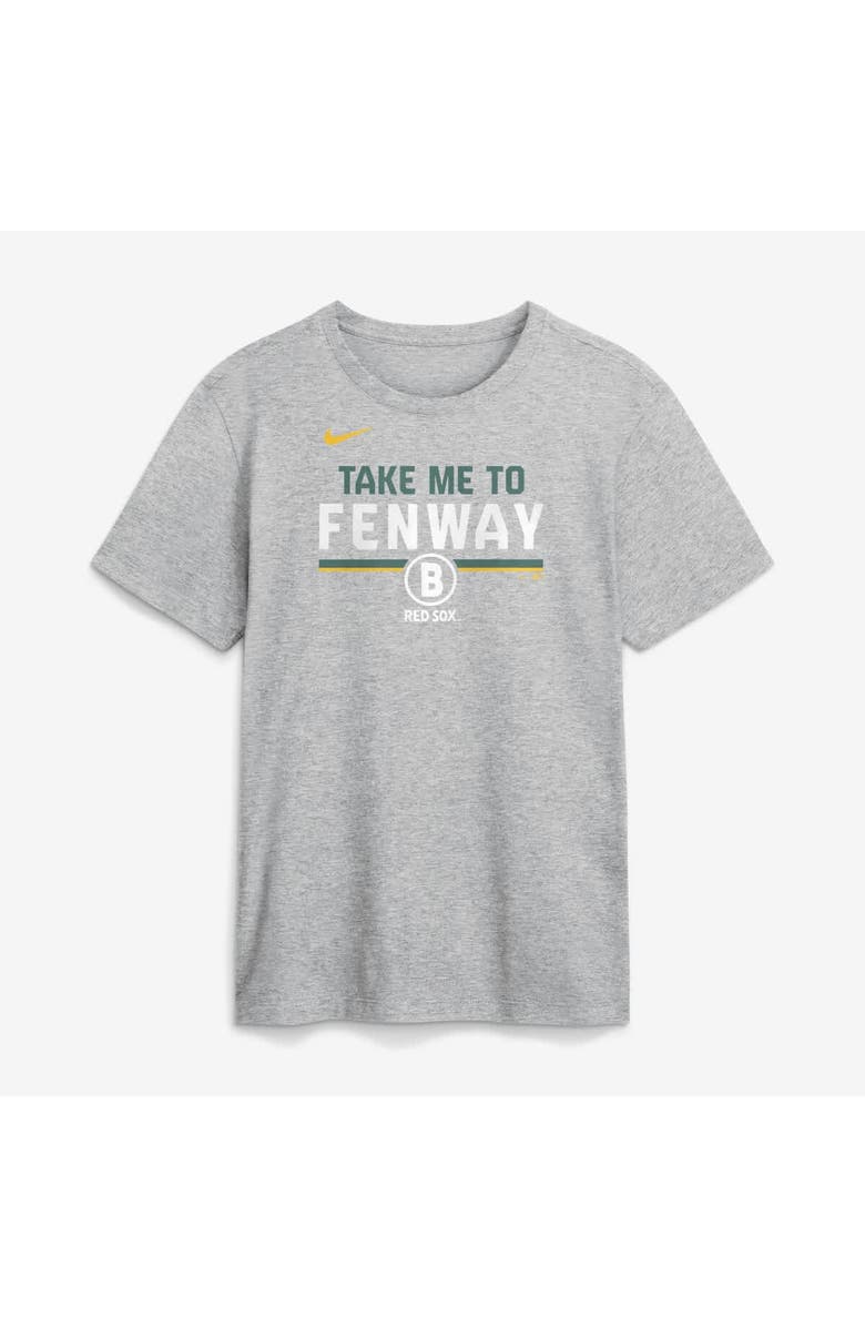 Nike Men's Nike Heather Gray Boston Red Sox City Connect Stacked T-Shirt Stacked Team Phrase T-Shirt, Alternate, color, Heather Gray