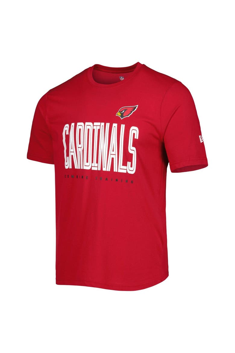 Men's New Era Cardinal Arizona Cardinals Combine Authentic Training Huddle Up T-Shirt, Alternate, color, Cardinal