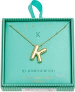 Leith 3D Initial Pendant Necklace