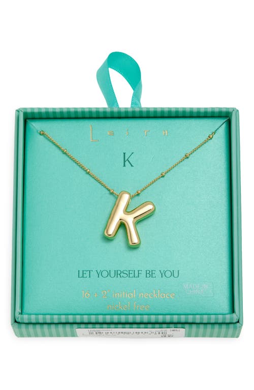 Leith 3d Initial Pendant Necklace