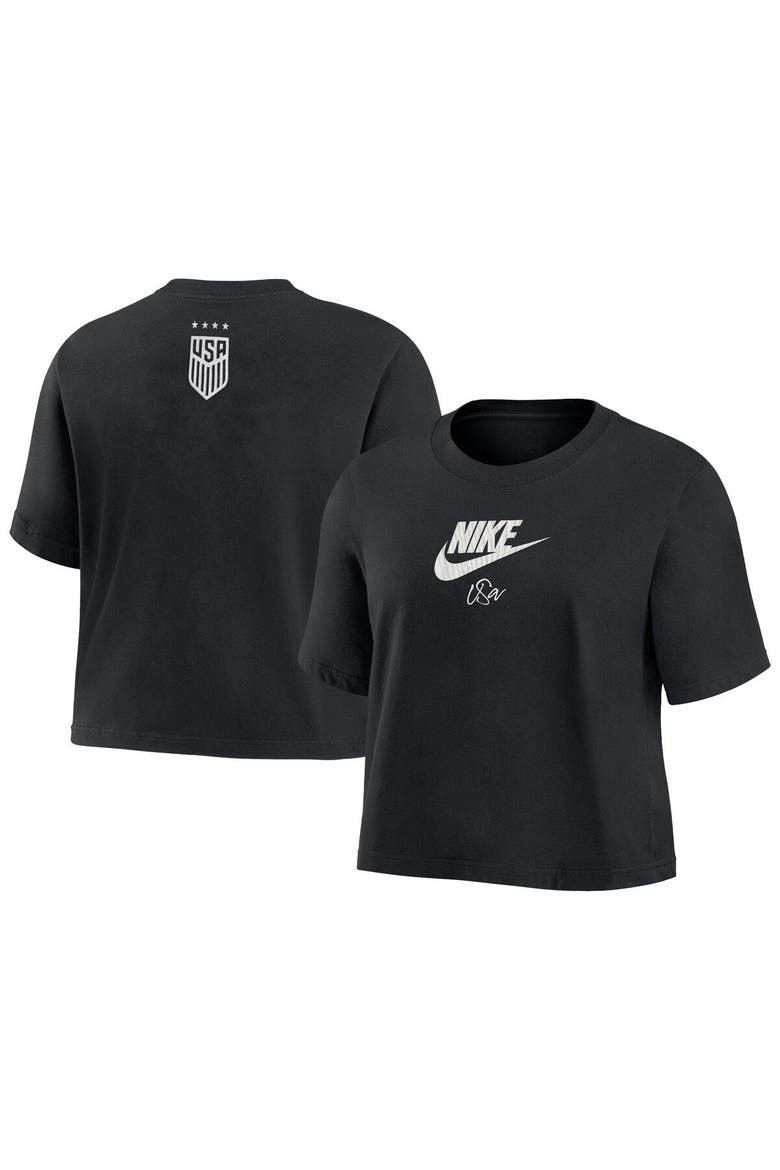 Youth Nike Black USWNT Futura T-Shirt, Main, color, Black