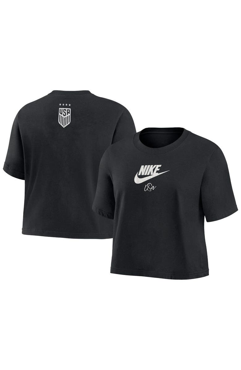 Nike Youth Nike Black USWNT Futura T-Shirt, Main, color, Black