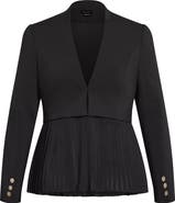 City Chic Holly Removable Pleated Hem Jacket