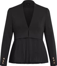 City Chic Holly Removable Pleated Hem Jacket