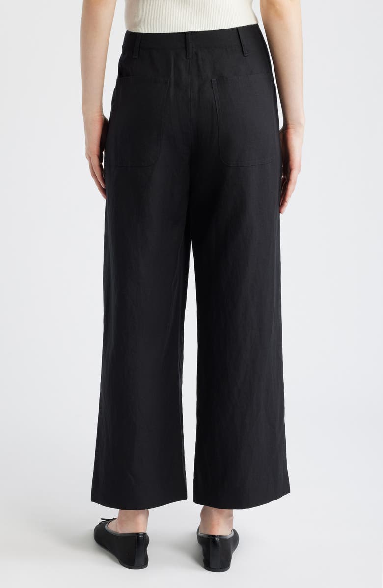 rag & bone Allison Ankle Wide Leg Pants, Alternate, color, Black