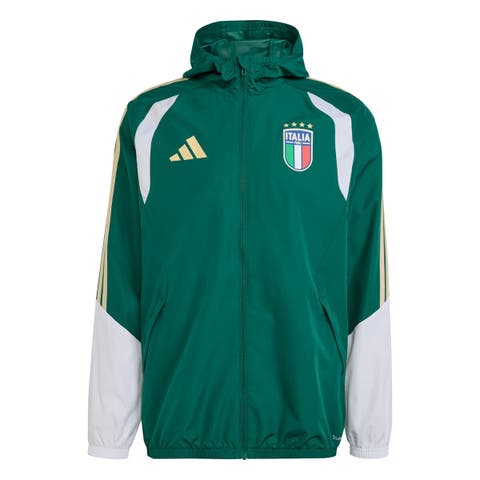 Men's adidas  Green Italy National Team FIFA x World Cup 2026 Tiro All Weather Full-Zip Jacket