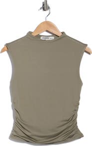 Madden Girl Funnel Neck Cap Sleeve Top