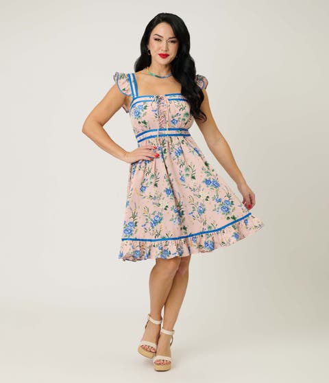 Corset Lace Fit & Flare Dress