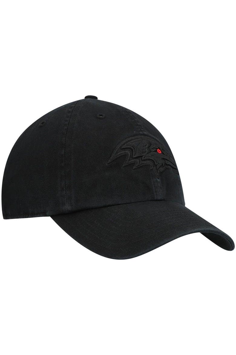 Men's '47 Black Baltimore Ravens Team Tonal Clean Up Adjustable Hat, Alternate, color, Black