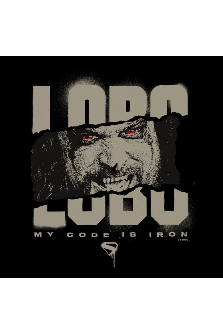 Men's Supergirl Lobo Portrait  Graphic T-Shirt, Alternate, color, Black