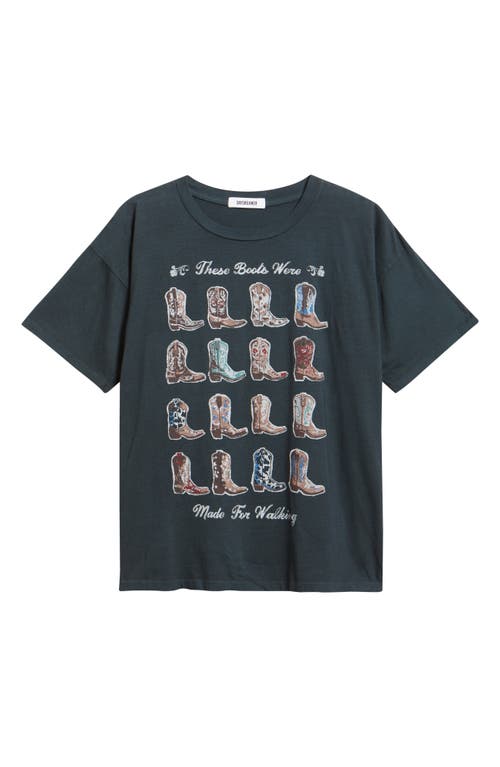 Daydreamer Boots For Walking Merch Cotton Graphic T-shirt In Blue