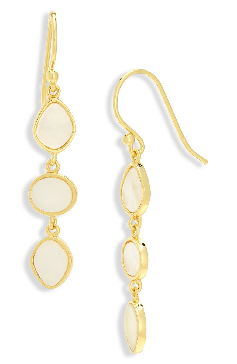 ARGENTO VIVO Mother-of-Pearl Linear Drop Earrings, Alternate, color, Gold