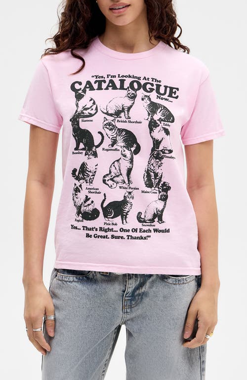 Bdg Urban Outfitters Catalogue Relaxed Fit Cotton Graphic T-shirt In Pink