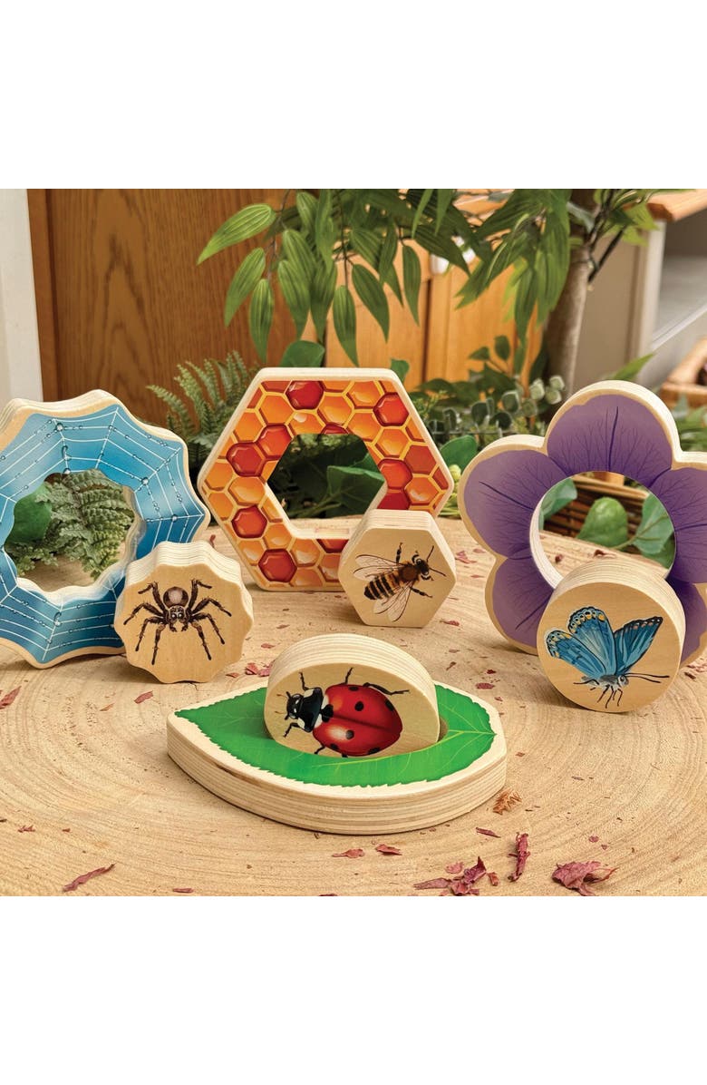 Yellow Door Who's Hiding? Garden Bug Puzzles - Set of 4, Alternate, color, Multicolored
