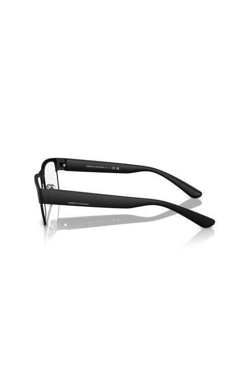Armani Exchange 56mm Rectangle Optical Glasses In Black